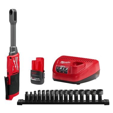 Milwaukee M12 FUEL INSIDER Extended Reach Box Ratchet Kit