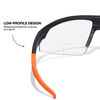 Klein Tools Low Profile Bifocal Safety Glasses Black and Orange Frame Anti Fog Lens 1.50 Diopter, small image number 4