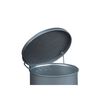 Justrite 6 Gallon Silver Self-Closing Cover Oily Waste Can, small image number 5
