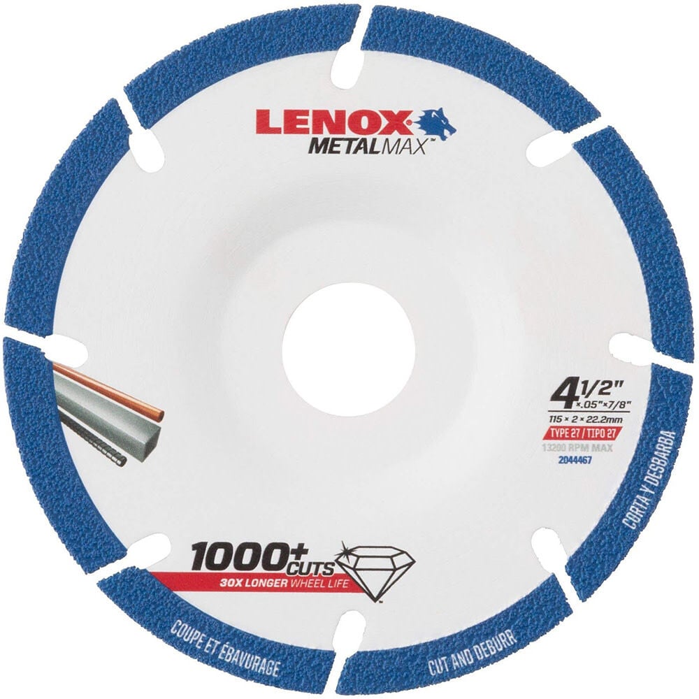 Lenox MetalMax 6 Inch Type 27 Segmented Rim Diamond Cut-Off Wheel for Metal – 2044470