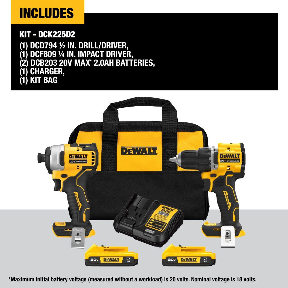 Dewalt 2 sale tool combo kit
