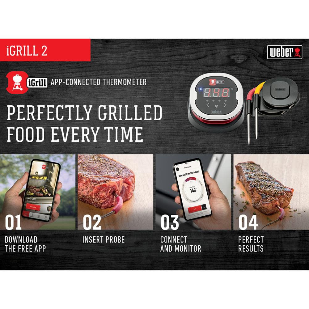 Weber iGrill 2 Bluetooth Connected Thermometer, 1 ct - Kroger