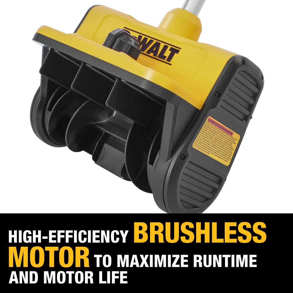 DEWALT 20V 10 Inch Cordless Electric Snow Shovel with 20V MAX 5.0 Ah Battery Charger Kit with Bag Bundle, large image number 3