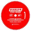Diablo Tools 12 inch x 60 Tooth TCG Cermet II Steel Demon Medium Metal & Stainless Cutting 1800 RPM Chop Saw Blade with 1 inch Arbor, small image number 1