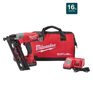 Milwaukee M18 FUEL 16 Gauge Angle Finish Nailer Kit