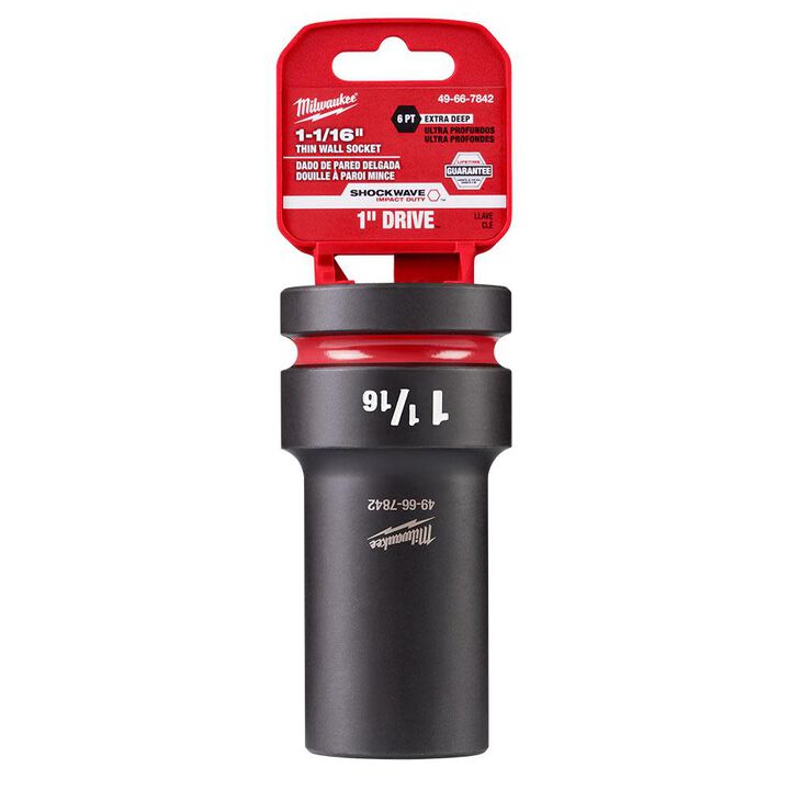 Milwaukee SHOCKWAVE Impact Duty 1 in Drive 1-1/16 in Thin Wall Extra Deep 6 Point Socket, large image number 7