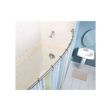 Moen Shower Rod Brushed Nickel 72in Adjustable Curved, large image number 7