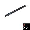 Spyder 9 Inch 18 TPI Metal Cutting Bi-Metal Reciprocating Saw Blade, 5 Pieces, small image number 1