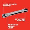 Proto 6 Point Ratcheting Wrench Box End 1/4 Inch x 5/16 Inch, small image number 2