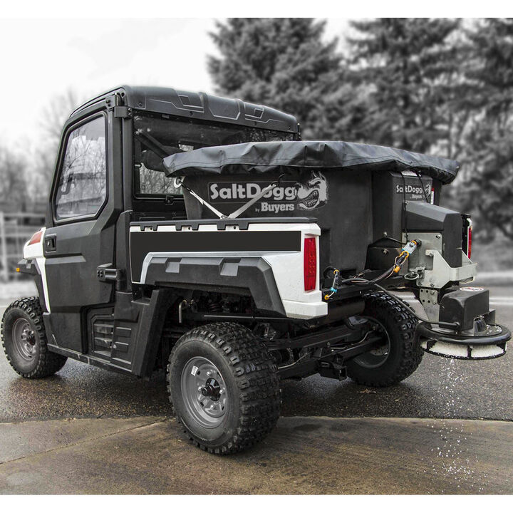 Buyers Products Company SaltDogg 0.40 Cubic Yard Electric Black Poly Hopper Spreader, large image number 1