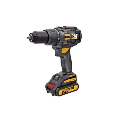 CAT 18V 1/2 in Cordless Hammer Drill with Two Batteries and Charger