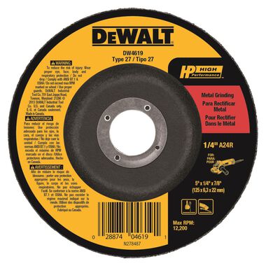 DEWALT 5X1/4 Gr Wheel Metal, large image number 0