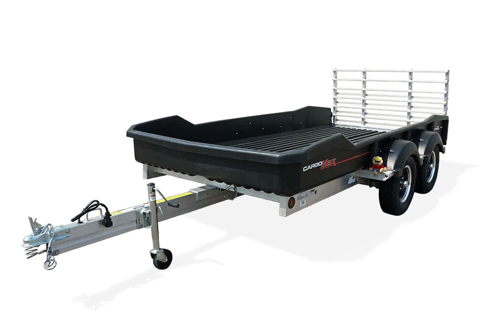 Cargomax XRT 13-73 T 3470# Tandem Axle Utility Trailer with Brakes 14in Tires Mag Rims and Bi-fold Ramp, large image number 1