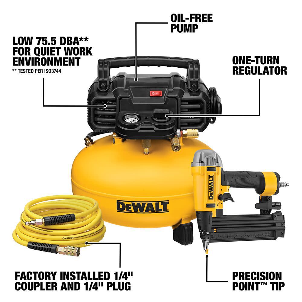 DEWALT Nailer Compressor Combo Kit DWFP1KIT Acme Tools