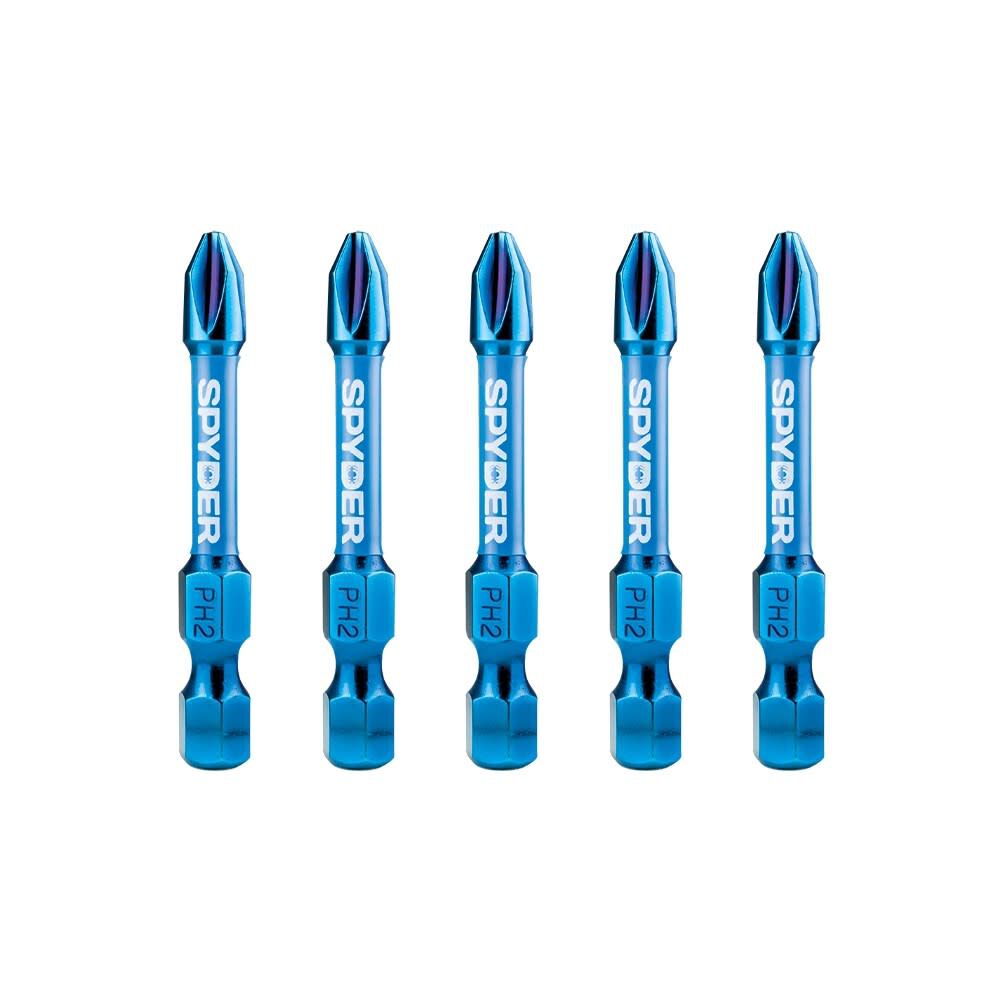Spyder 2 Inch PH2 Impact Driver Bit, 5 Pieces, large image number 1