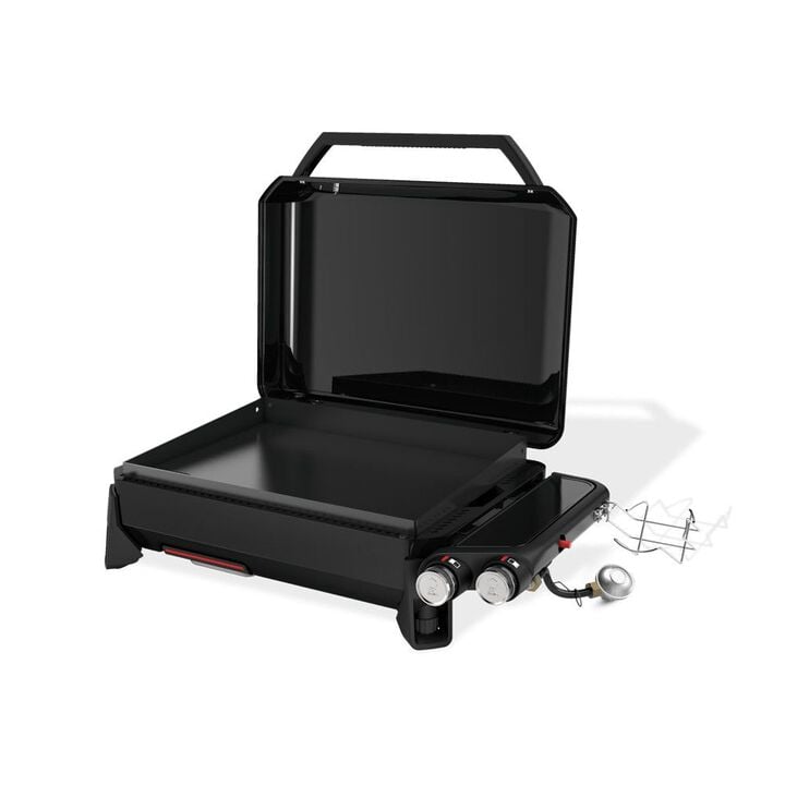 Weber Slate 22 Inch 2 Burners Liquid Propane Tabletop Griddle, Black, large image number 4
