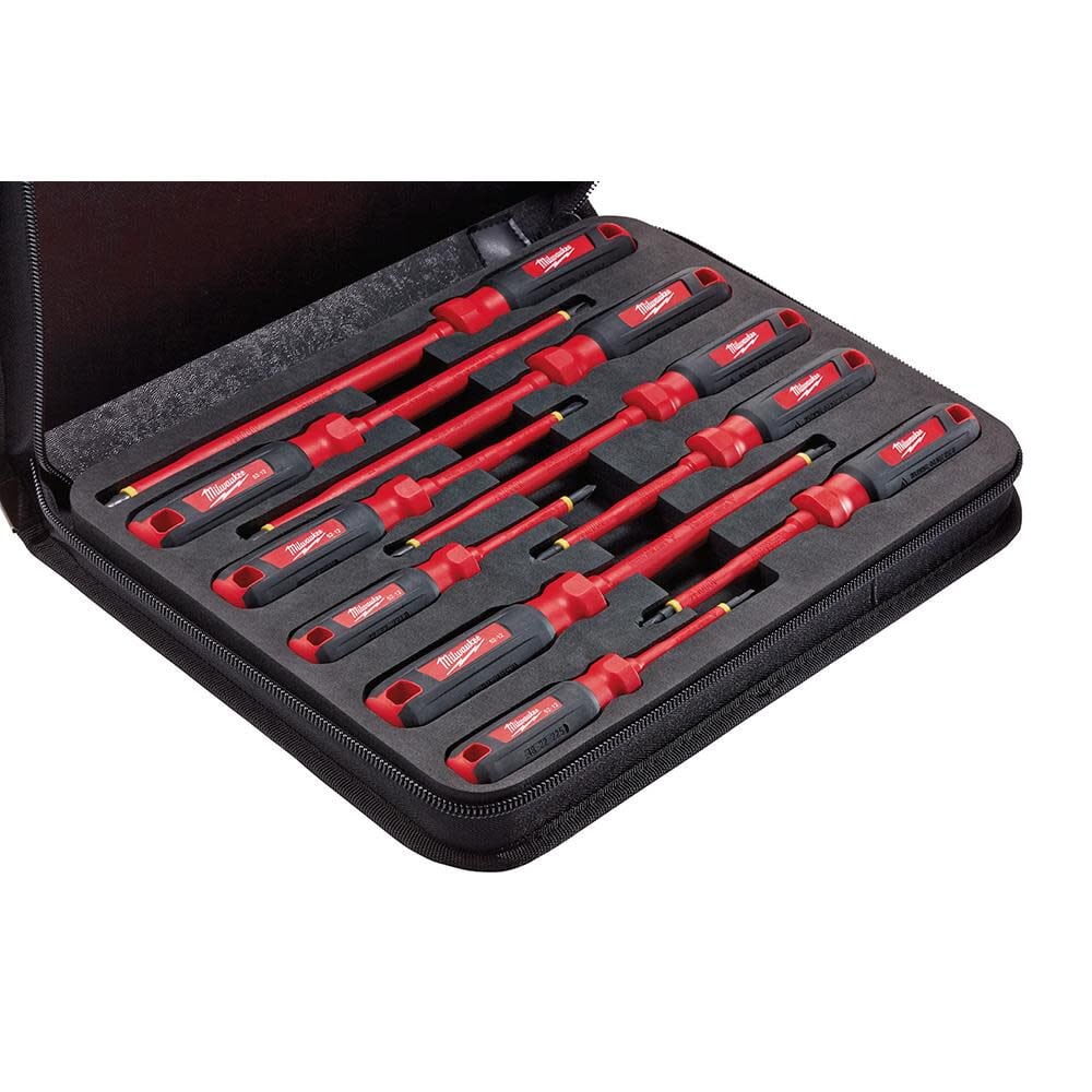 Milwaukee 10 Pc 1000v Insulated Screwdriver Set With Eva Foam Case 48 22 2210 - Image 7