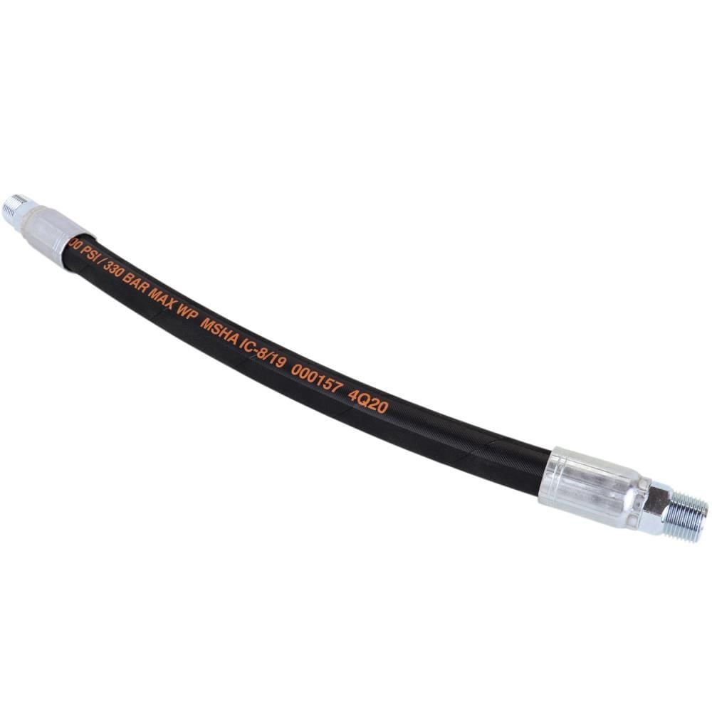 Milton Hydraulic Hose Assembly 100R2AT 4800 PSI 3/8in MNPT 3/8in Hose ID x 24inL, large image number 1