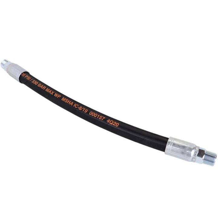 Milton Hydraulic Hose Assembly 100R2AT 4800 PSI 3/8in MNPT 3/8in Hose ID x 24inL