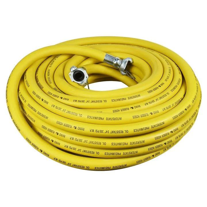 Interstate Pneumatics Jack Hammer Yellow Rubber Hose 3/4 Inch x 50ft 300 PSI
