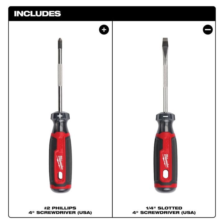 Milwaukee Cushion Grip Screwdriver Set (USA), 2 Piece, large image number 3