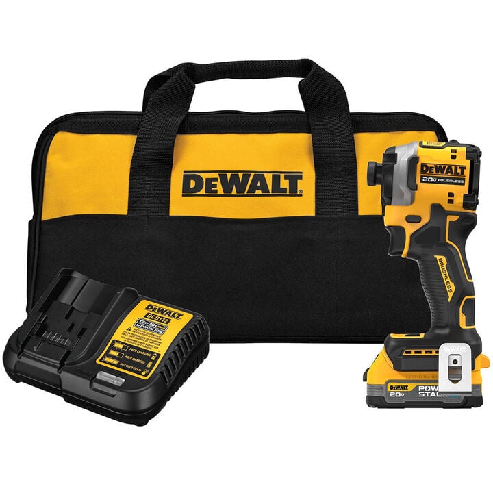 DEWALT ATOMIC Brushless Cordless 1/4in 3 Speed Impact Driver with POWERSTACK Compact Battery
