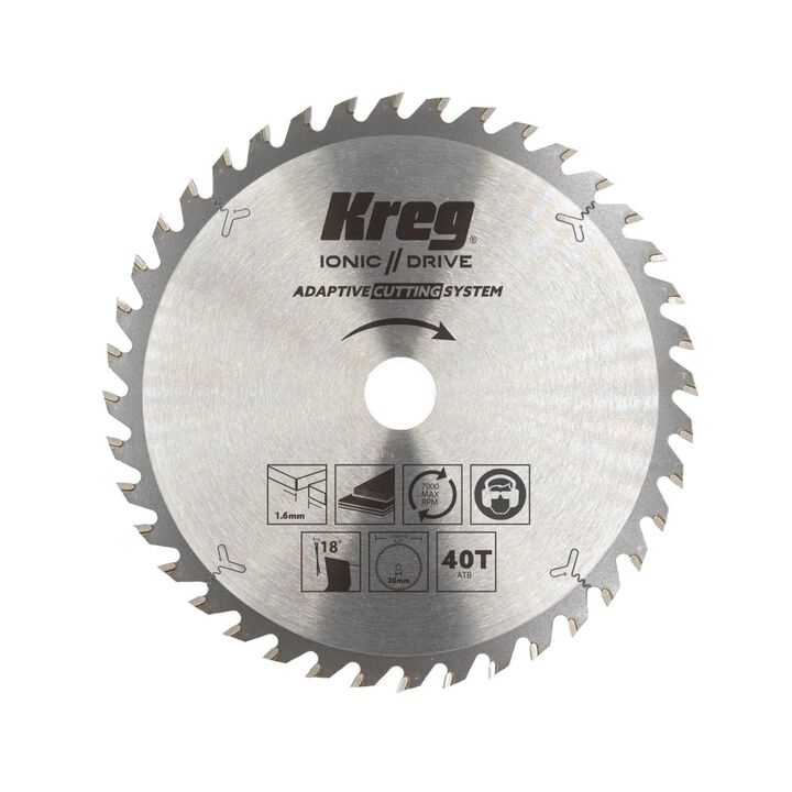 Kreg 6 1/2 Inch Adaptive Cutting System 40-Tooth Thin Kerf Saw Blade