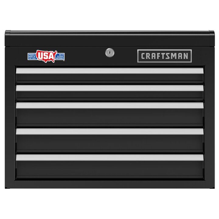 CRAFTSMAN S2000 25 Inch 5 Drawer Chest, Black, large image number 5