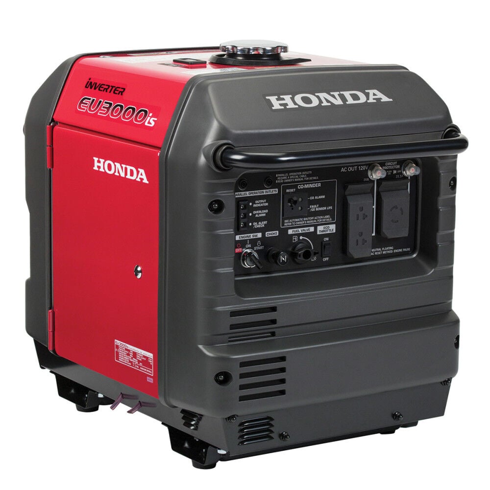 Honda 3, 000 Watt Gas Powered 49-State Portable Inverter Generator with CO-Minder – EU3000IS1AN
