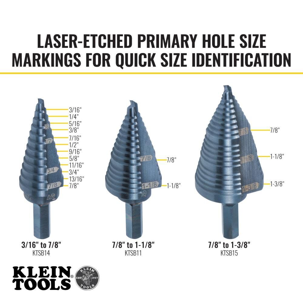 Klein Tools Premium Hex Step Bit Set 3pc Ktsbspro Simolary simolary.com 7