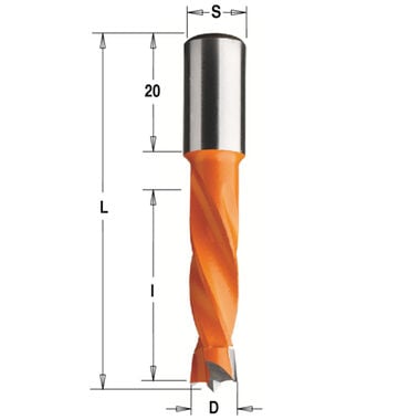 CMT Dowel Drill 5 x 30 x 57.5 LH, large image number 0