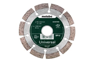Metabo Diamond Cutting Disc 5in x 7/8in Universal 10 Segments