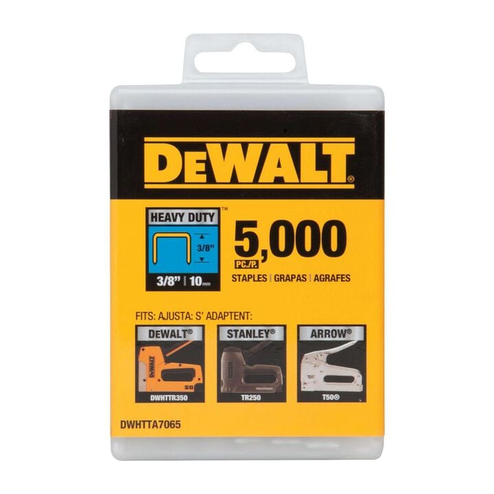DEWALT 3/8Inch Heavy Duty Contractor Staples 5000pk, large image number 1