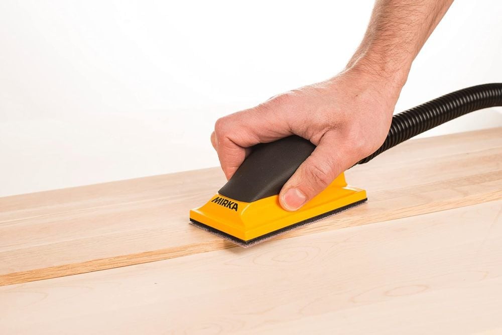 Mirka 2-3/4 Inch x 5 Inch Yellow and Black 13 Hole Hand Sanding Block, large image number 5
