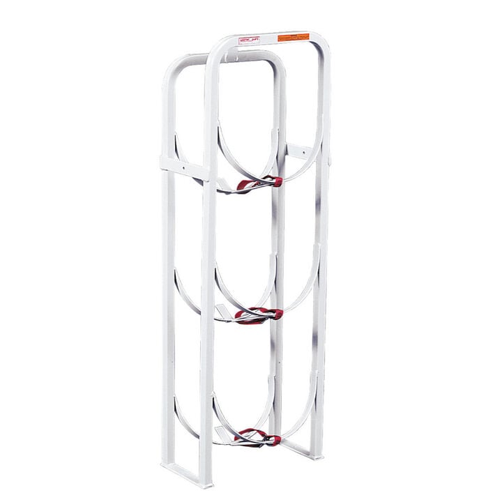 Weather Guard 8 Inch x 15-1/2 x 45-1/2 Inch Refrigerant Tank Rack White