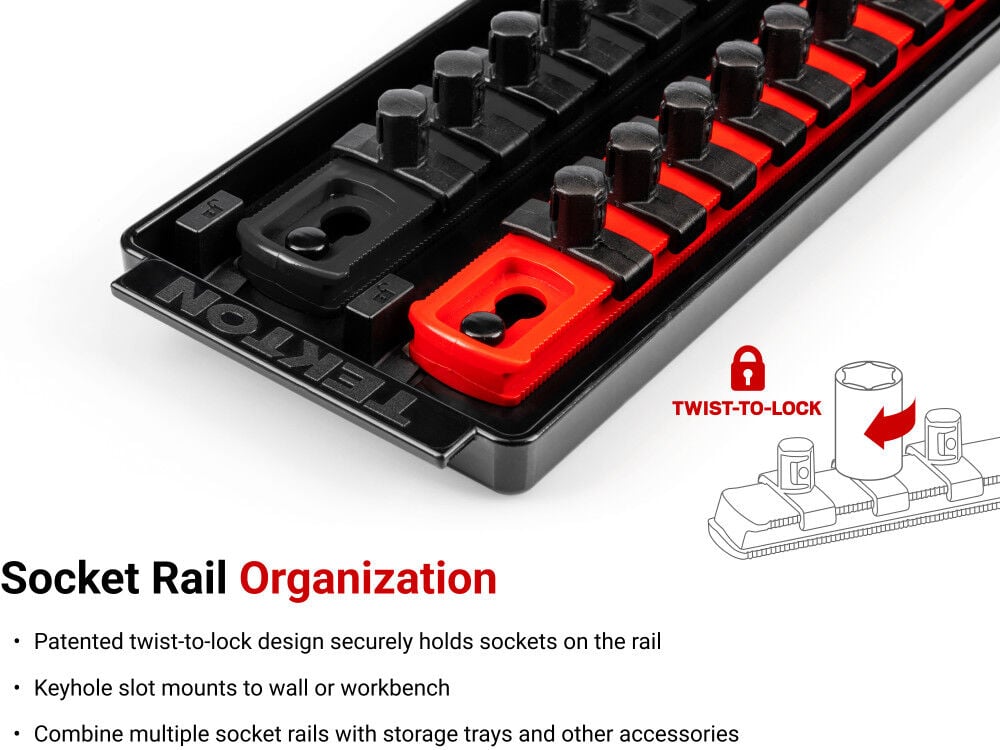 Tekton 3/8 Inch 6 Point Socket Set, 42 Pieces (5/16-3/4 Inch, 8-19 mm), large image number 6