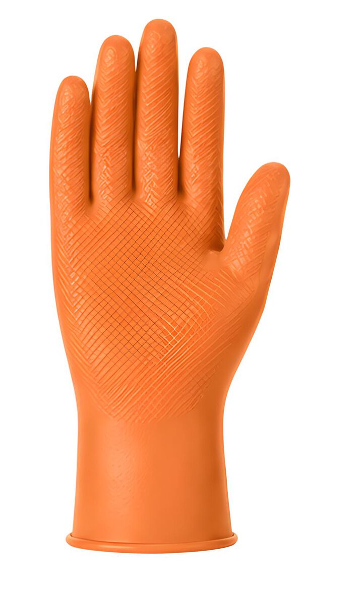 Protective Industrial Products Grippaz Orange Nitrile Extended Gloves Small, large image number 1