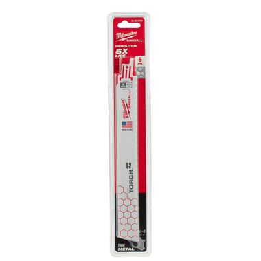 Milwaukee 9 in. 24 TPI THE TORCH SAWZALL Blades 5PK, large image number 10