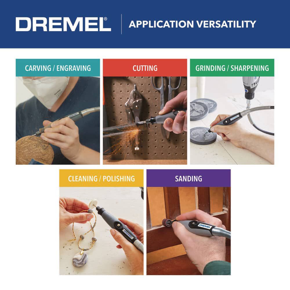 Dremel Flex Shaft Attachment & 1.8A Corded Rotary Tool - Bundle, large image number 10