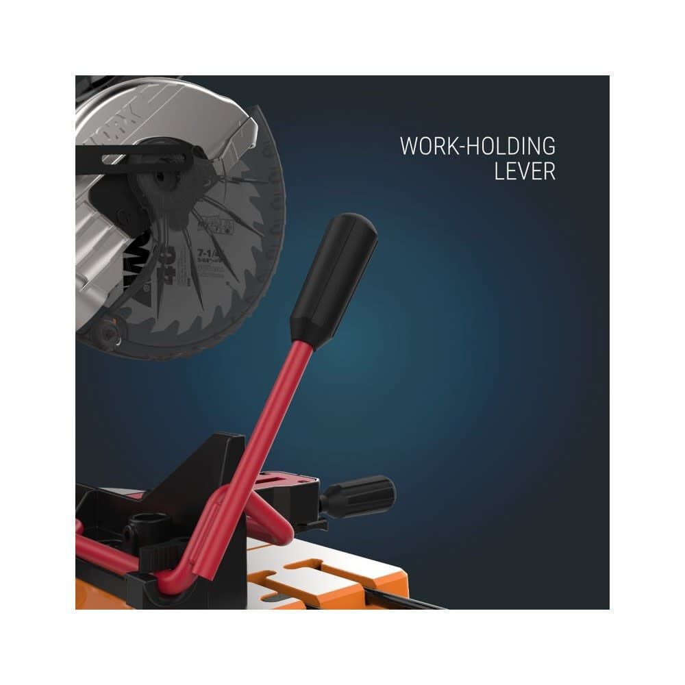 Worx 7.25 in Cordless Sliding Compound Miter Saw (Bare Tool), large image number 9