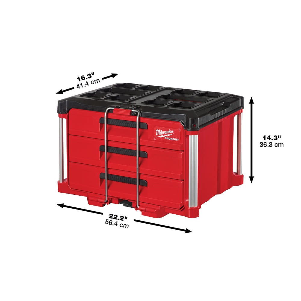 Milwaukee Packout Xl Tool Box And 3 Drawer Tool Box With Dolly 48 22 8429 8443 8410 Simolary simolary.com 14