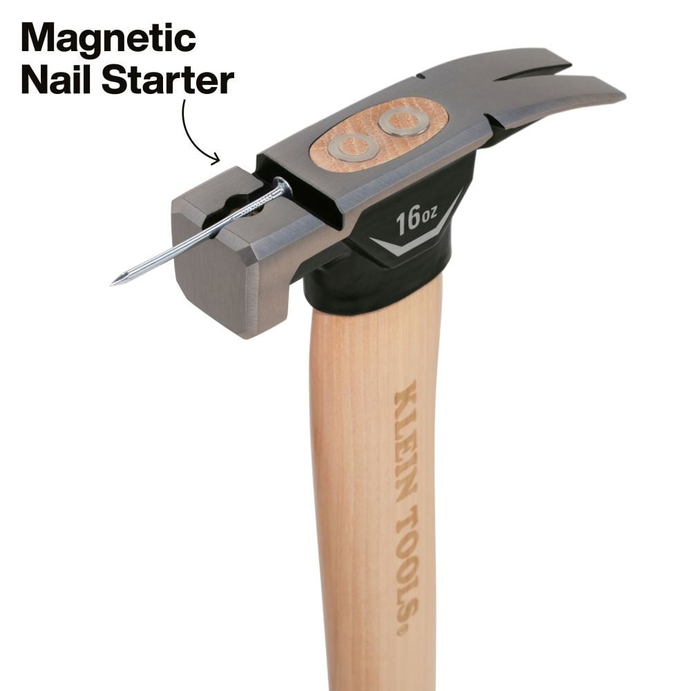 Klein Tools 16 Oz Smooth Face Hickory Handle Hammer, large image number 4