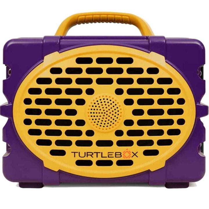 Turtlebox Original Generation 3 Gameday Series 2.0 Outdoor Bluetooth Speaker Purple Yellow