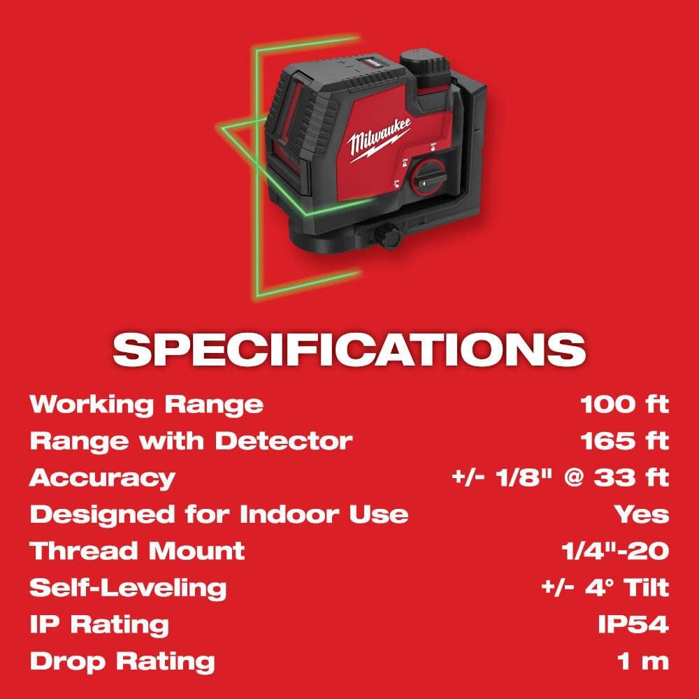Milwaukee Green Beam Laser Cross Line Usb Rechargeable 3521 21 Simolary simolary.com 14