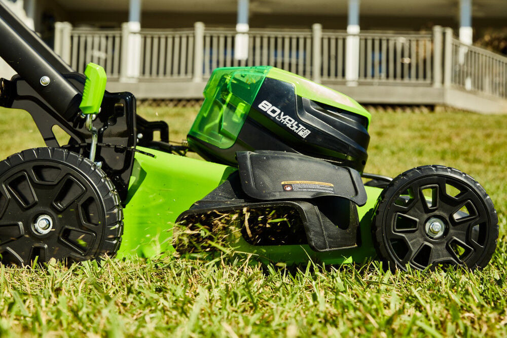 Greenworks 80V 21in Cordless Self Propelled Lawn Mower Kit with 5Ah Battery & Charger, large image number 11