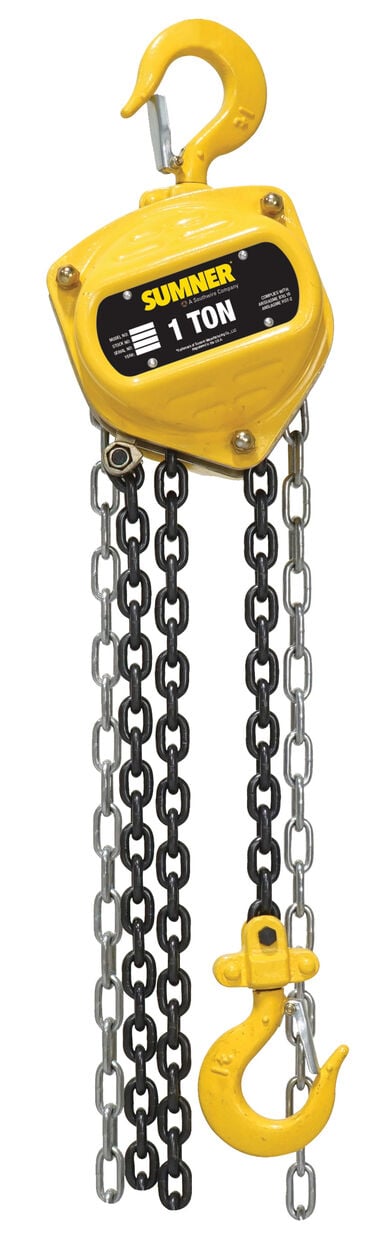 Sumner Chain Hoist 1 Ton with 10 ' Chain Fall