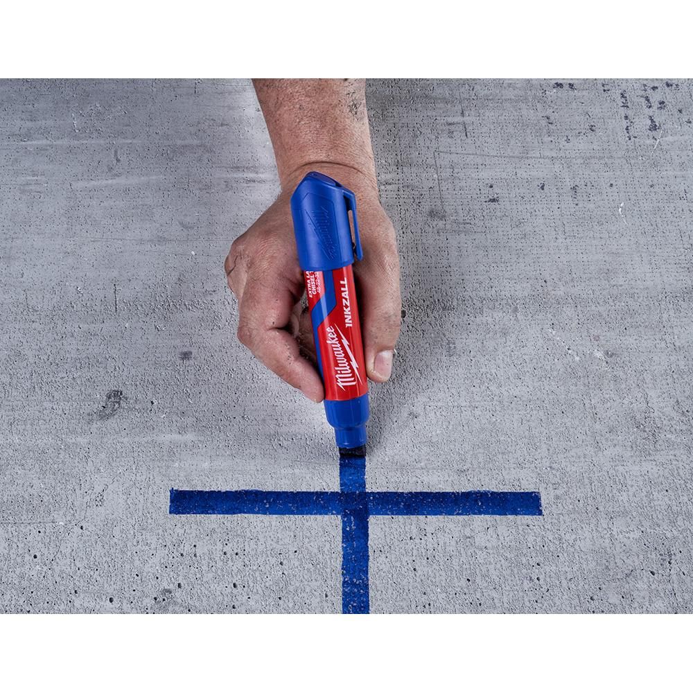 Milwaukee INKZALL Extra Large Chisel Tip Blue Marker, large image number 4