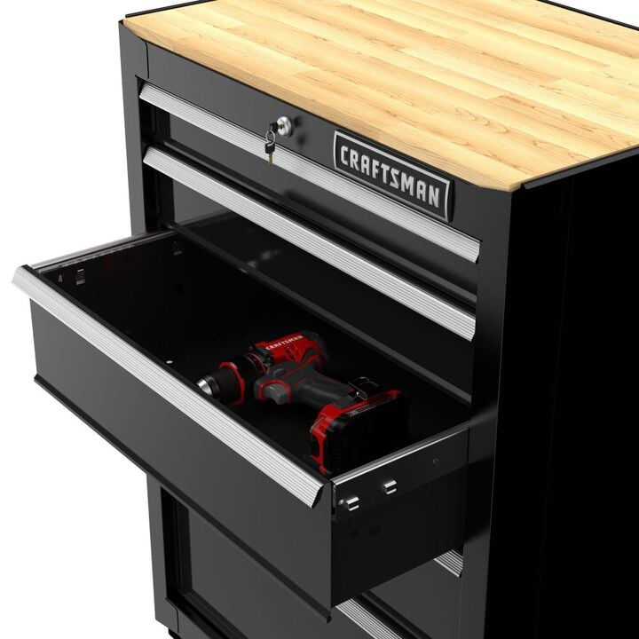 CRAFTSMAN S2000 Series 5-Drawer Base Cabinet, Black, large image number 4