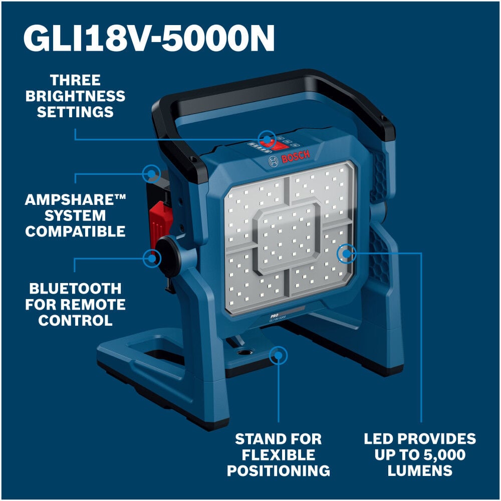Bosch 18V LED Floodlight (Bare Tool), large image number 2