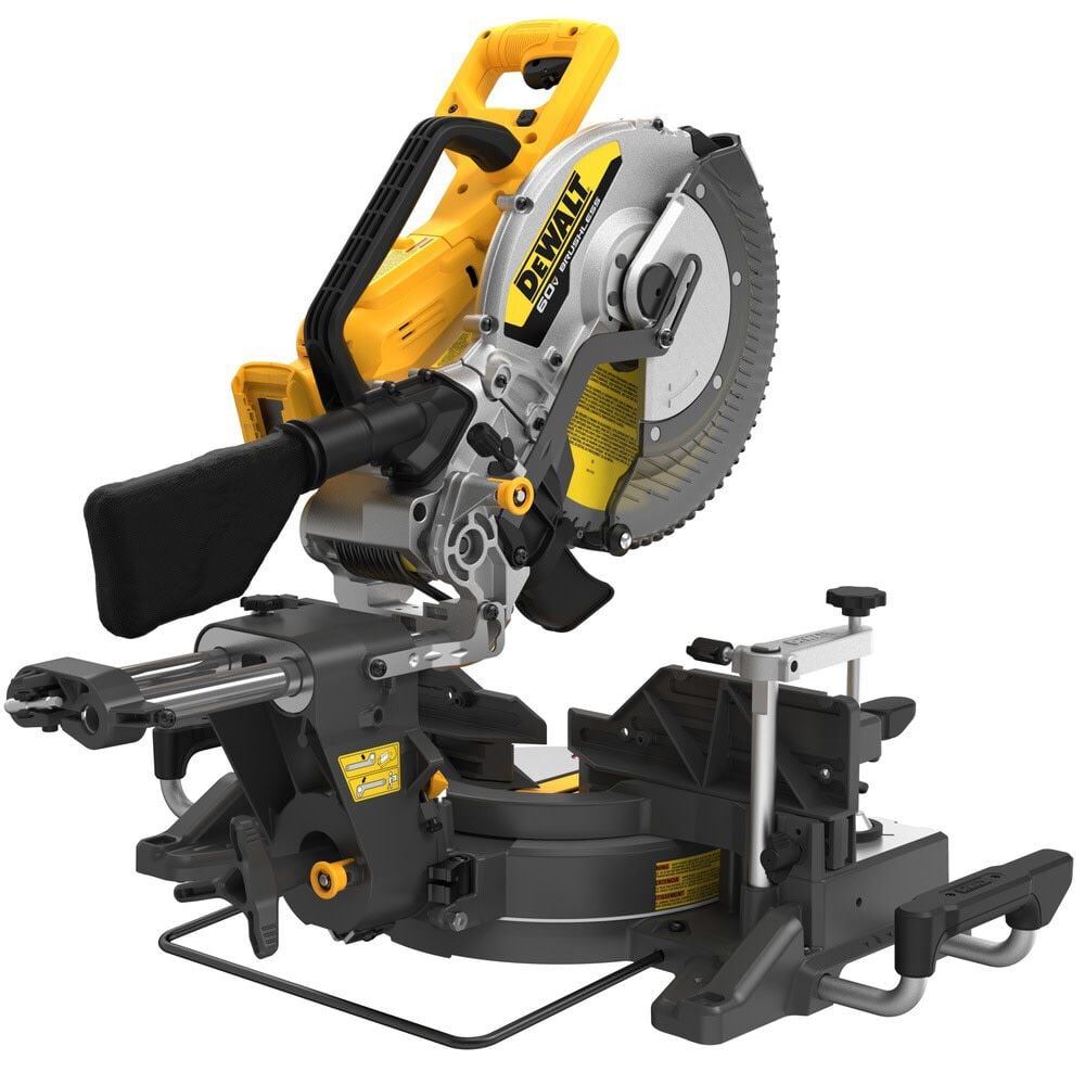 DEWALT 60V MAX Sliding Miter Saw (Bare Tool) and Rolling Miter Saw Stand Bundle, large image number 9